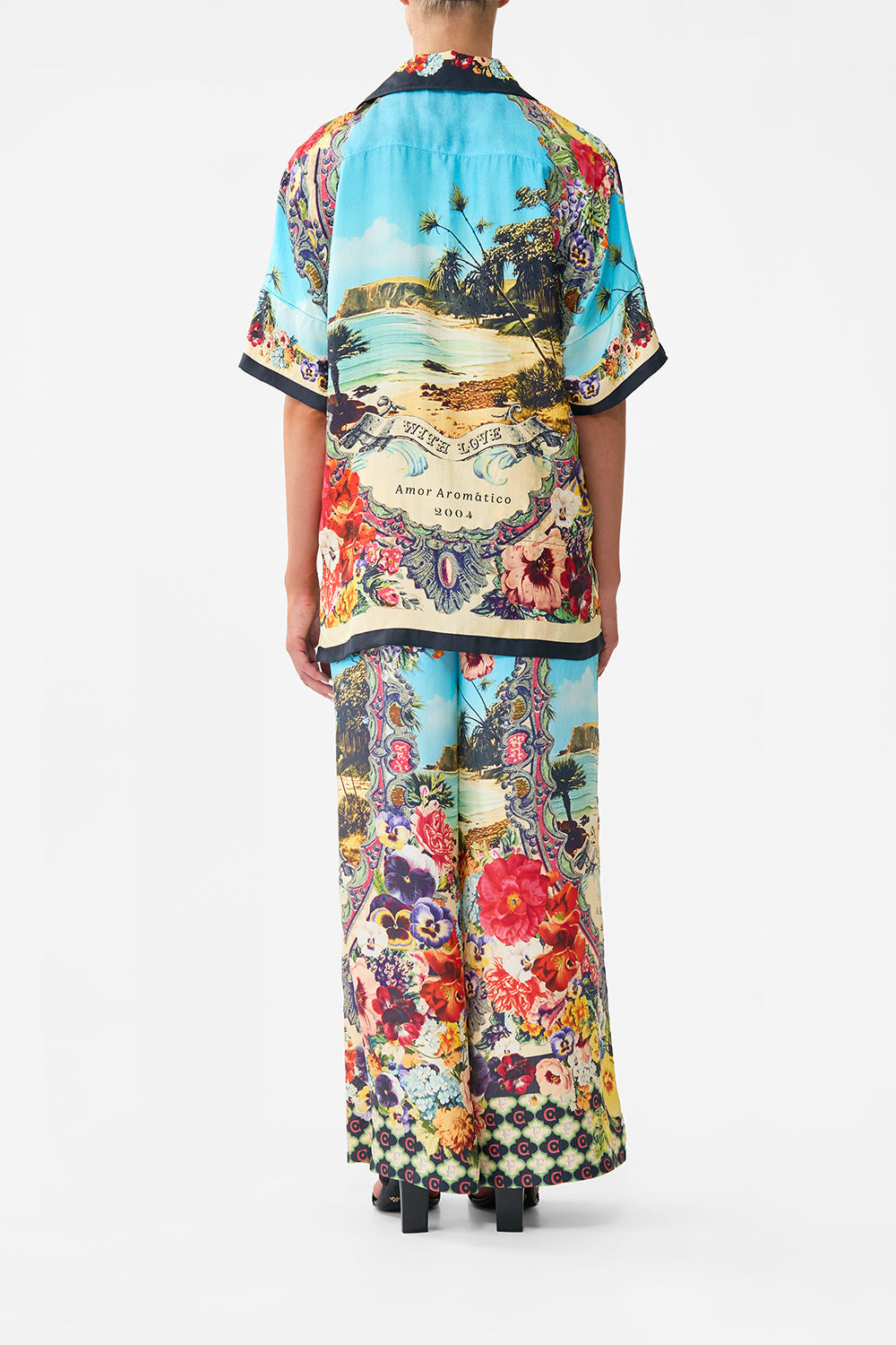 The CAMILLA Oversized Shirt With Pocket in our Bathing Bombshell print.