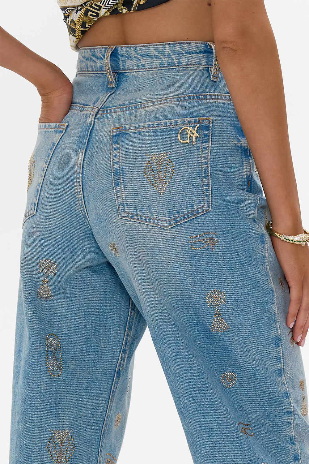 MILLA SACRED SYMBOLS GIRLFRIEND JEAN DENIM