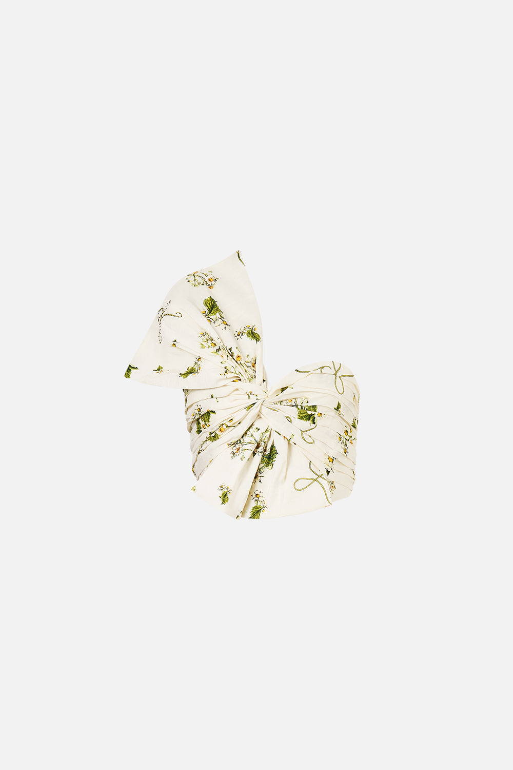 The CAMILLA RUFFLE WRAP TOP FLORAL FREEFALL in our  print.