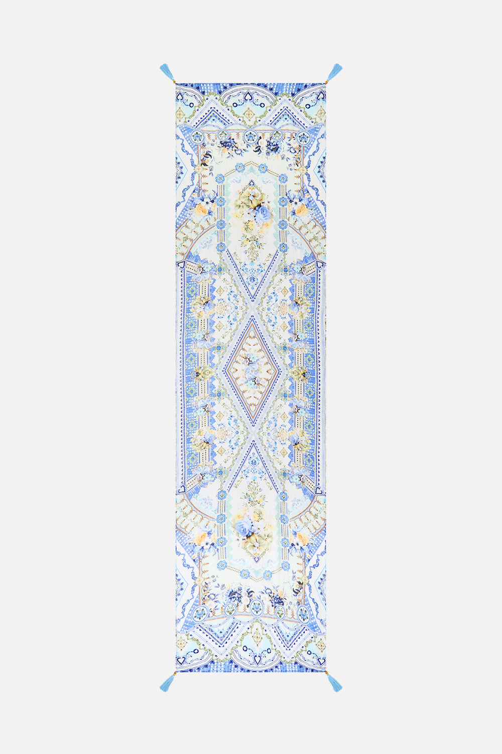 The CAMILLA BANDEAU BIKINI TOP WITH U RING FRONT TRIM OTTOMAN OPULENCE in our  print.