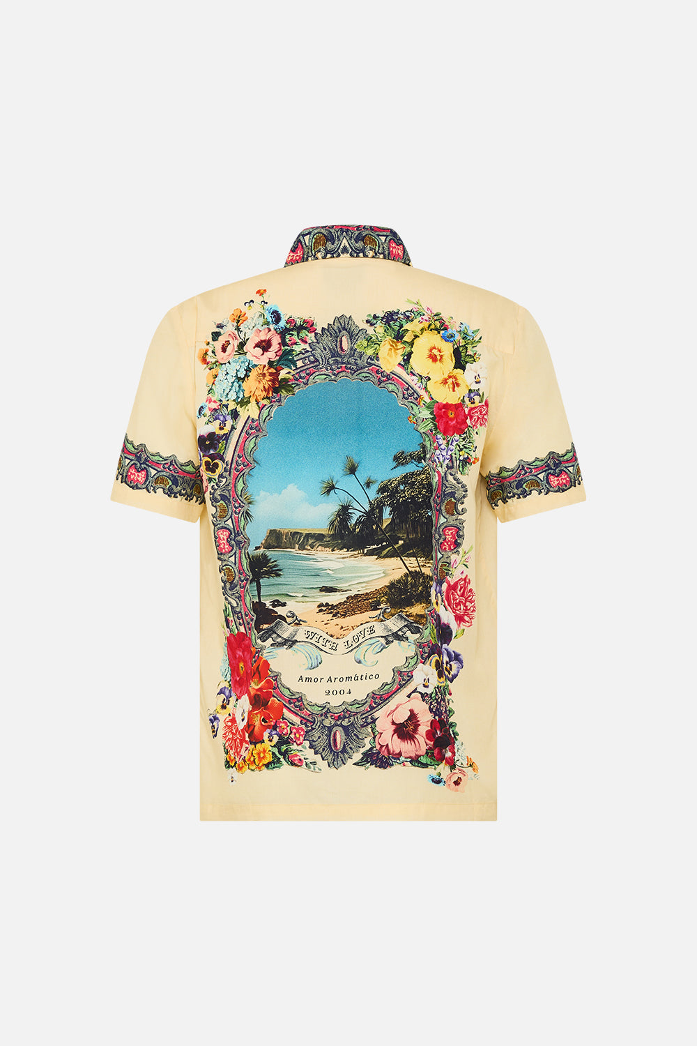 The CAMILLA Short Sleeve Camp Collared Shirt in our Bathing Bombshell print.