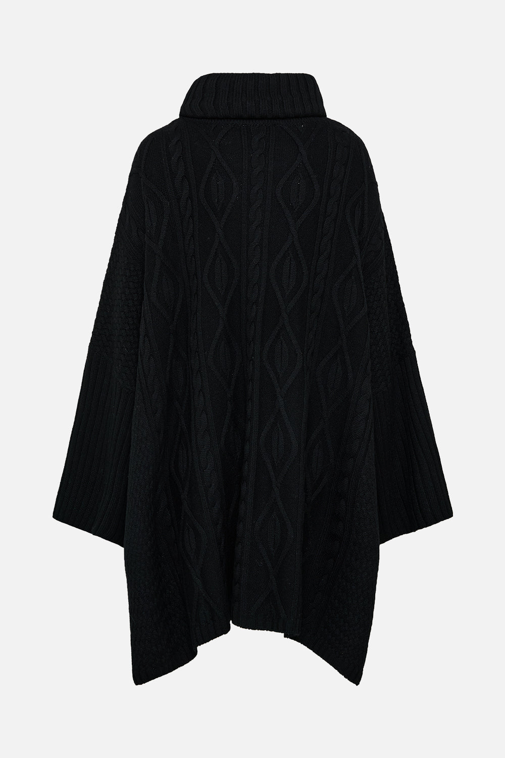 The CAMILLA Roll Neck Knit Jumper in our Solid Black print.