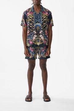 The CAMILLA Short Sleeve Camp Collared Shirt in our Ornate On A Plate print.