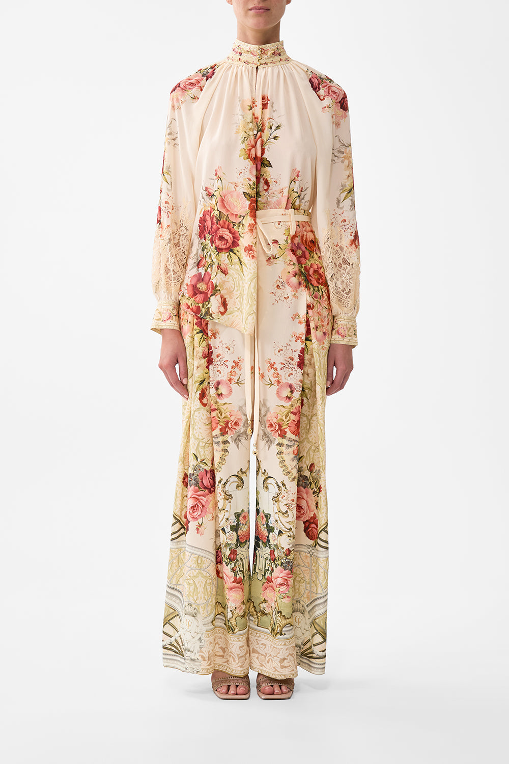 The CAMILLA Raglan Button Up Shirt in our Meet Me At The Majestic print.