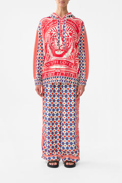 The CAMILLA Silk Band Oversized Hoodie With Pockets in our Rinse & Roar print.