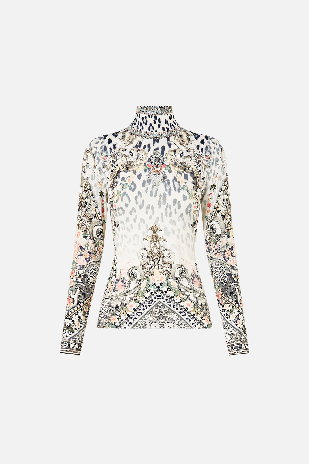 The CAMILLA BUTTON FRONT HALTER PLAYSUIT NOTES FROM THE ROAD in our  print.