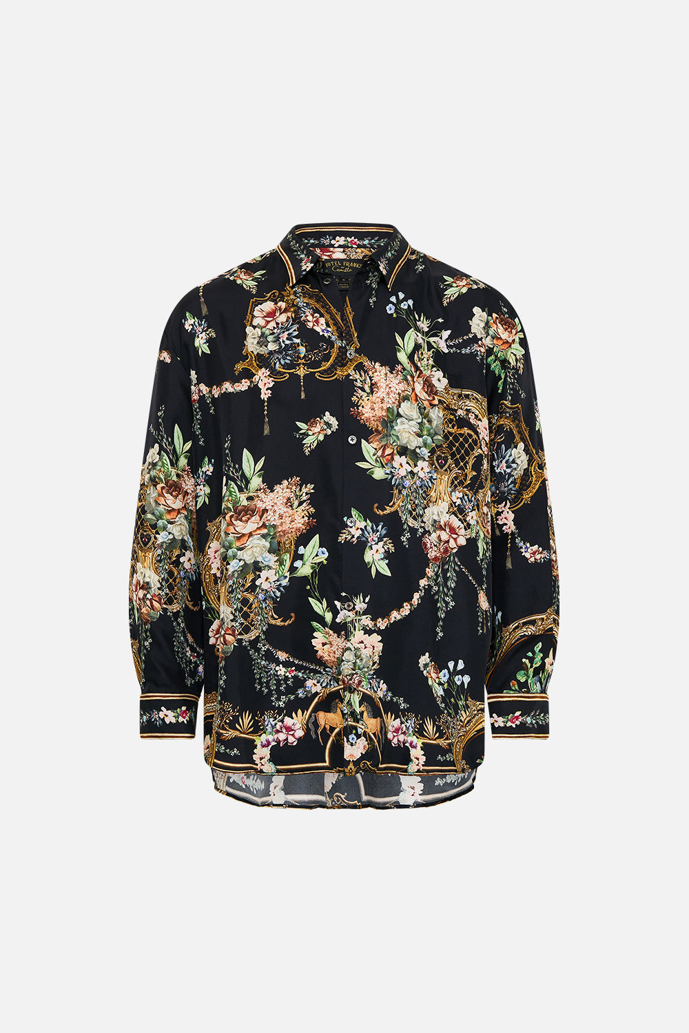 The CAMILLA OVERSIZED SHIRT WITH POCKET TALES OF TOPKAPI PALACE in our TALES OF TOPKAPI PALACE print.