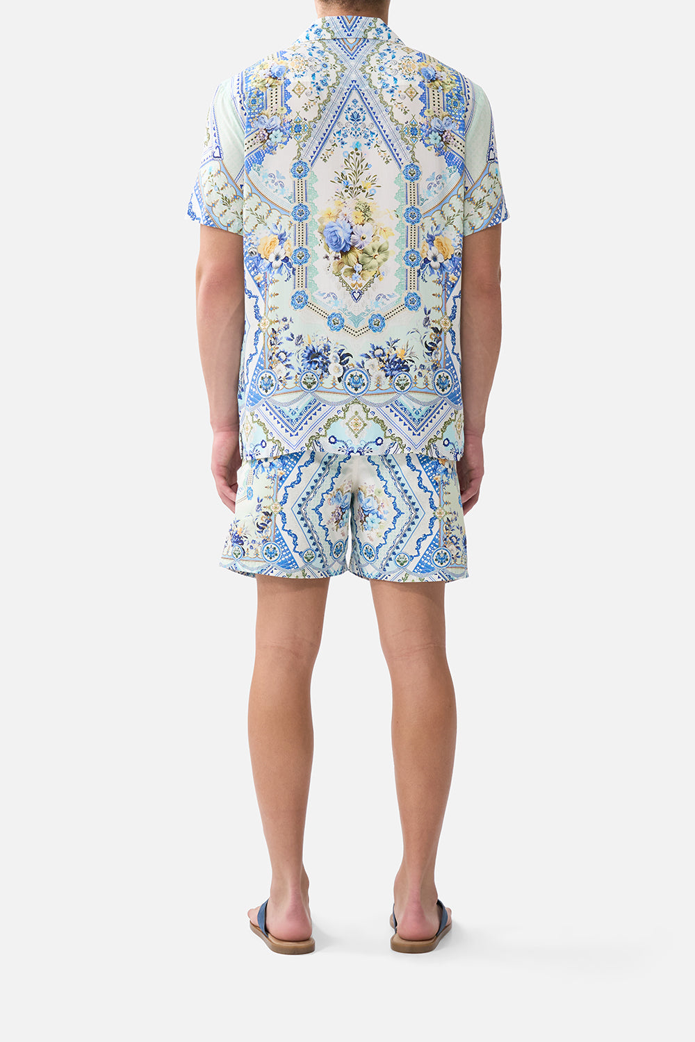 SHORT SLEEVE CAMP COLLARED SHIRT MY HOMESPUN HEART