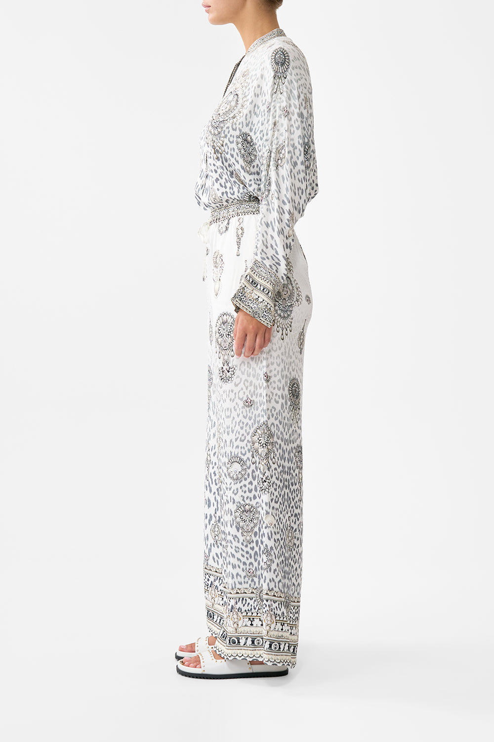 The CAMILLA HIGH NECK BIAS DRESS THE IMPERIAL GATE in our  print.