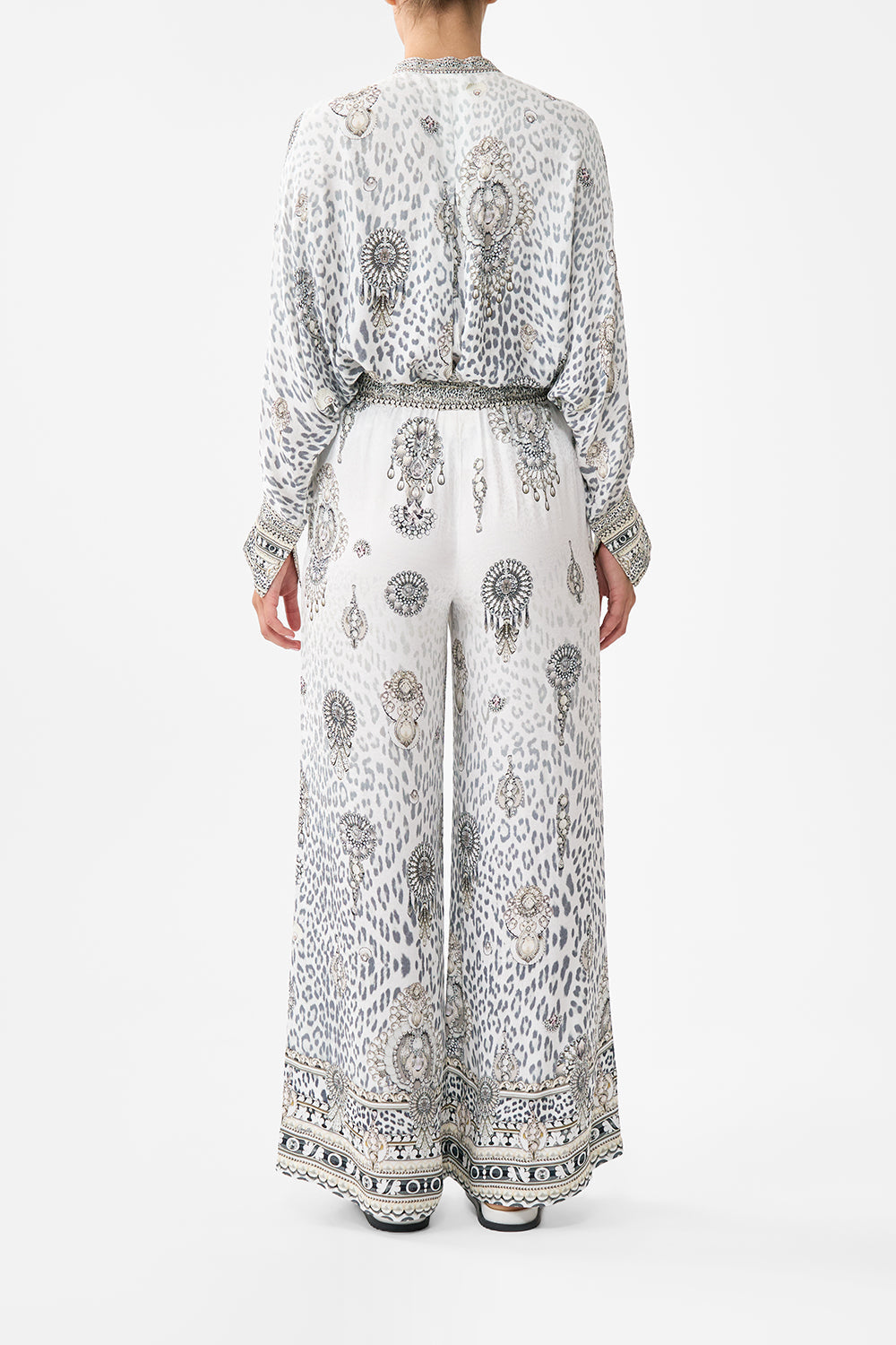 The CAMILLA HIGH NECK BIAS DRESS THE IMPERIAL GATE in our  print.