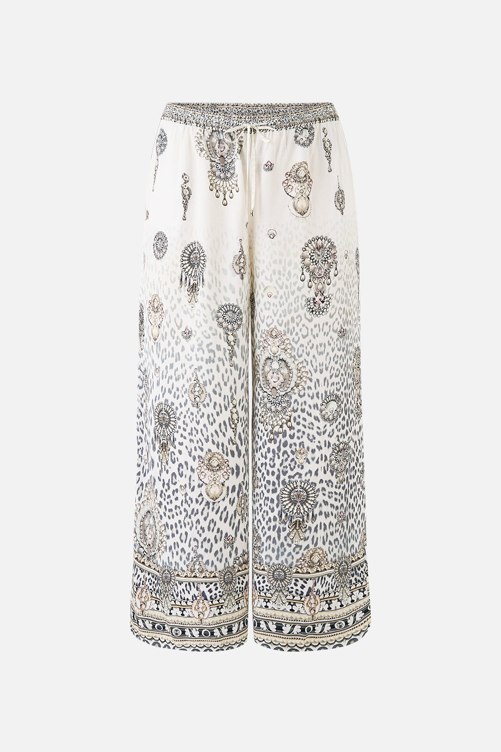 The CAMILLA STRAIGHT LEG PANT FOOTSTEPS IN FOLKLORE in our  print.