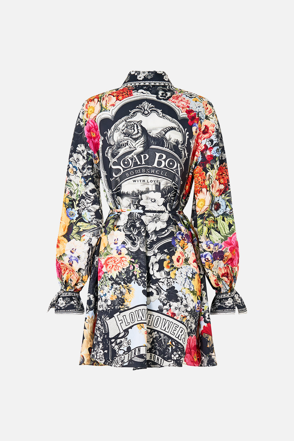 The CAMILLA Shift Shirt Dress in our Flower Showers print.