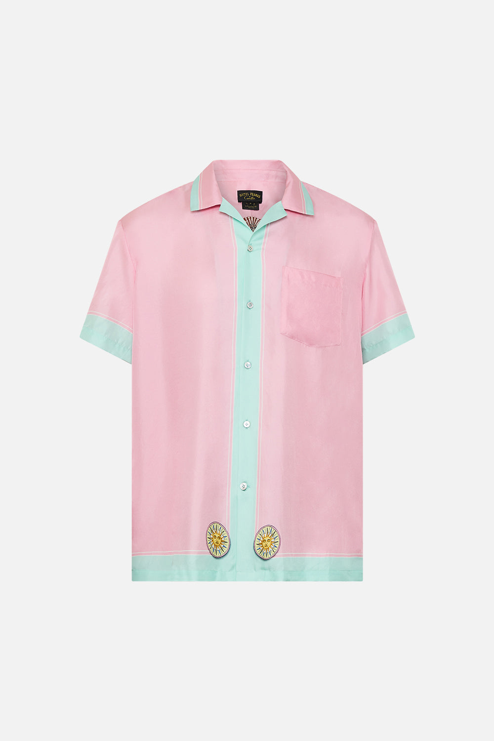 The CAMILLA Short Sleeve Camp Collared Shirt in our Just Coasting print.