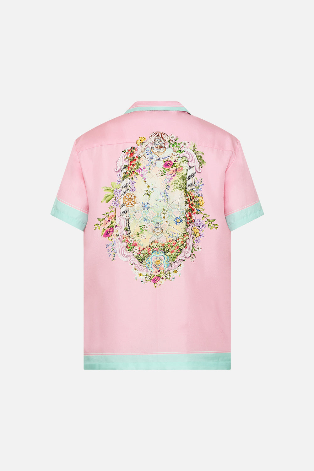 The CAMILLA Short Sleeve Camp Collared Shirt in our Just Coasting print.