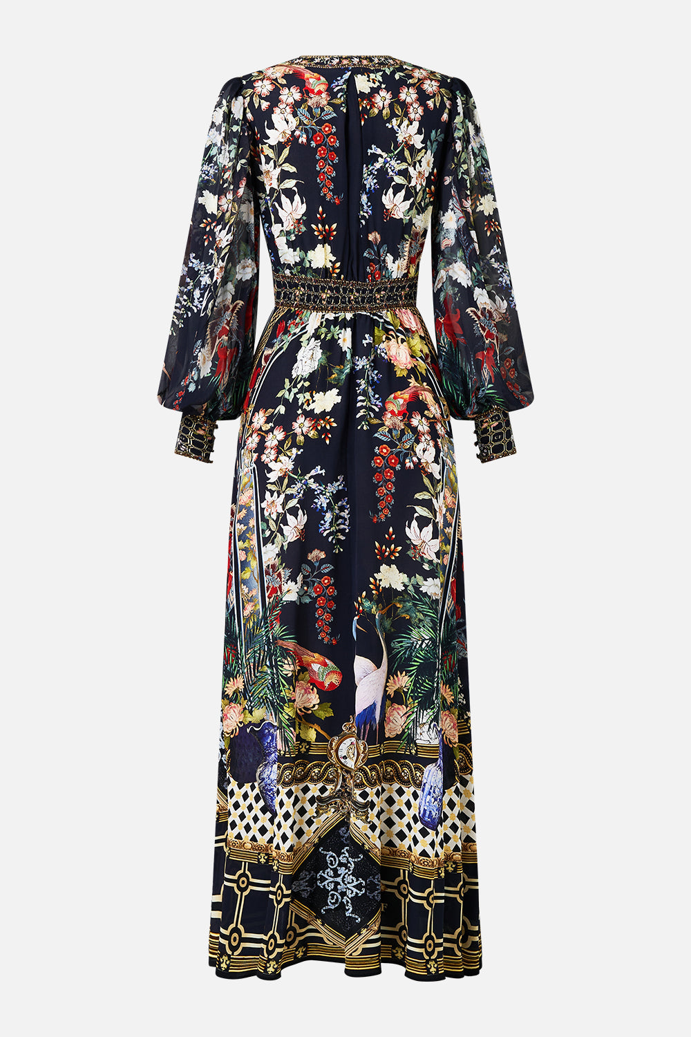 SHAPED WAISTBAND DRESS WITH GATHERED SLEEVES PALACIO POETRY