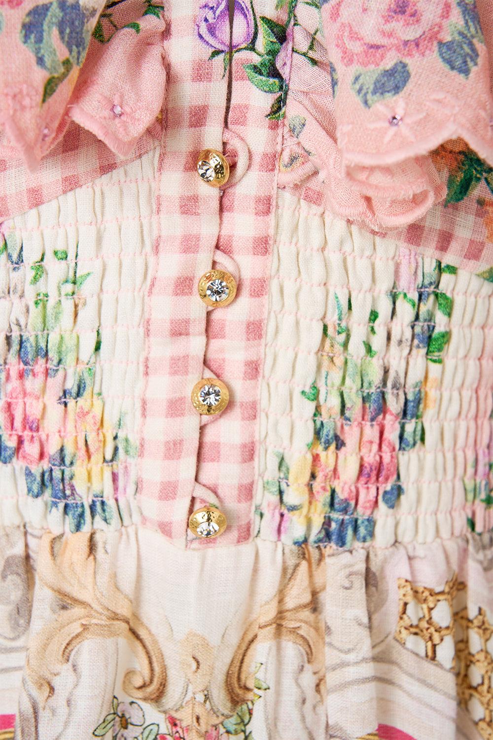 TIERED DRESS WITH NECK FRILL LISBON LULLABY