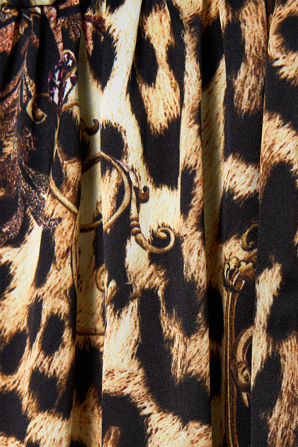The CAMILLA WIDE LEG TROUSER WITH FRONT POCKETS FAITH, LUCK & JUSTICE in our  print.