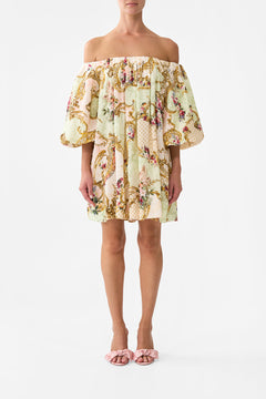 OFF SHOULDER PUFF DRESS THE QUEENS QUARTERS