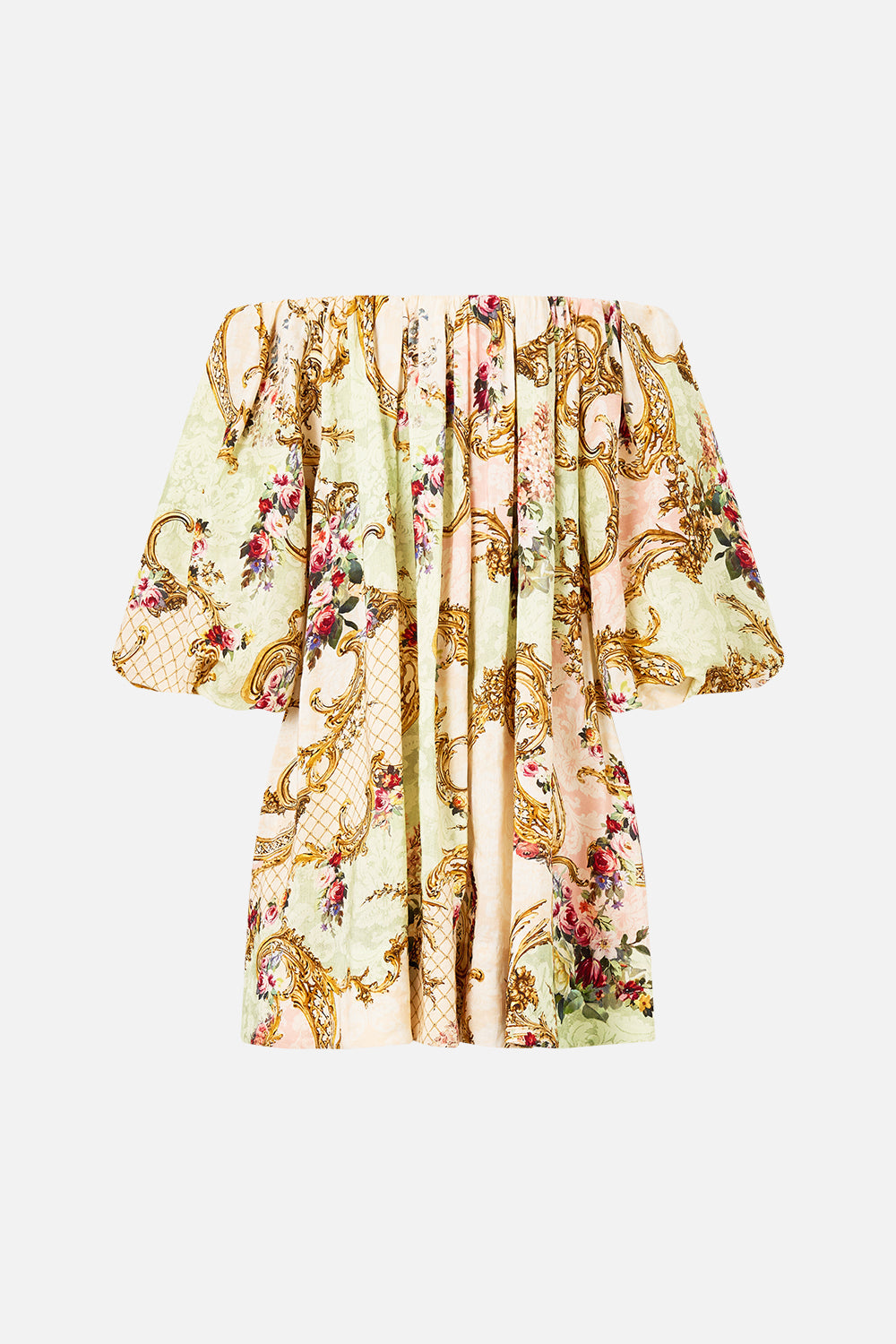 OFF SHOULDER PUFF DRESS THE QUEENS QUARTERS