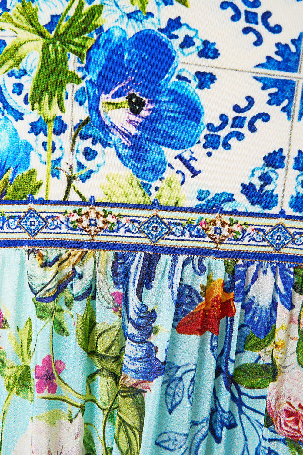 JERSEY SPLICED TIERED SKIRT WALL TO WALL WONDERS