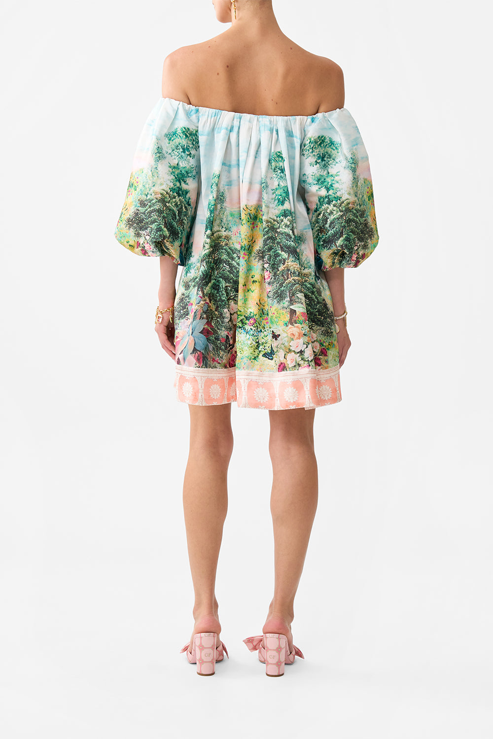 OFF SHOULDER PUFF DRESS ARCHES OF AMOR