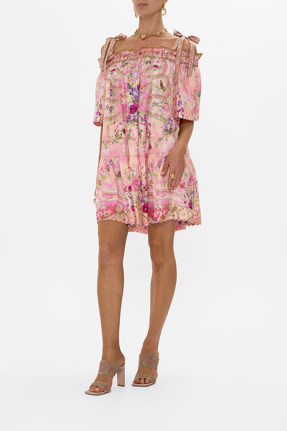 OFF SHOULDER FRILL DRESS WITH STRAPS TOTALLY OZMOPOLITAN