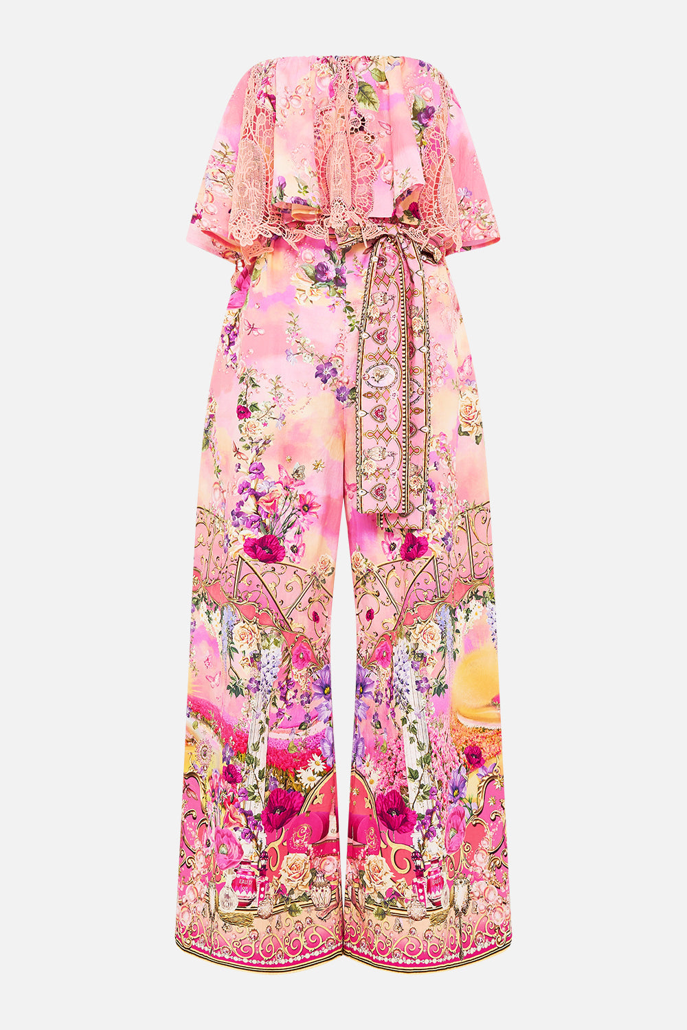 STRAPLESS JUMPSUIT WITH FRILL TOTALLY OZMOPOLITAN