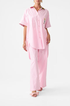 BUTTON FRONT LOUNGE PANT SALTY SPLENDOUR