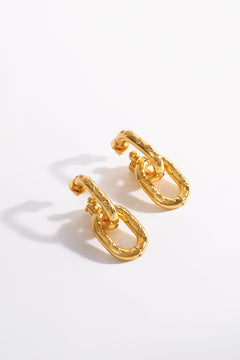 COSMIC CARTOUCHE EARRINGS GOLD