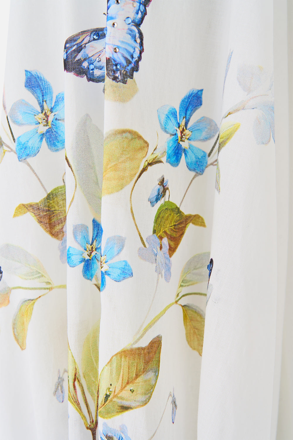 The CAMILLA high neck button through blouse from our print botanical ballads