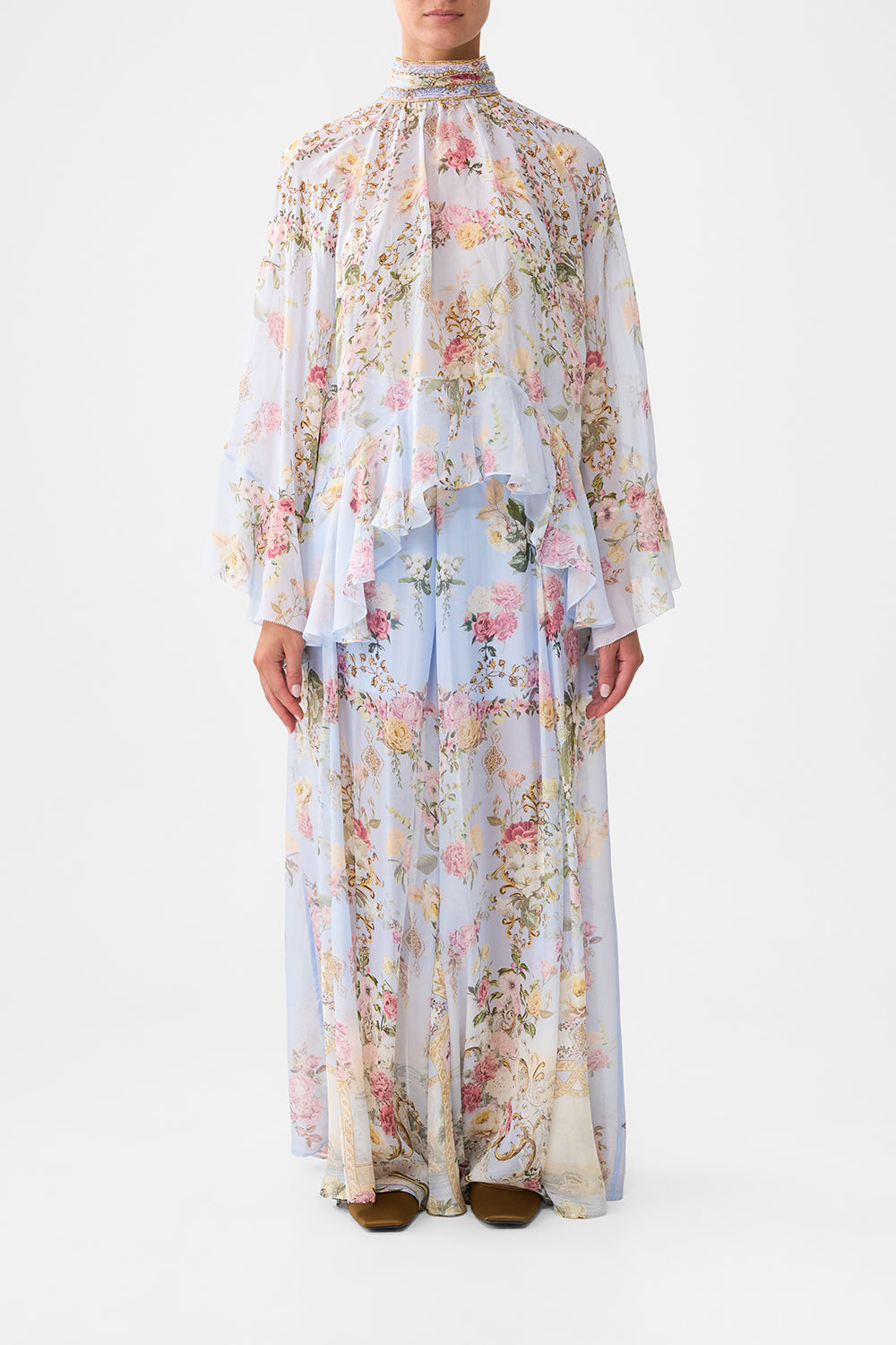 The CAMILLA TWIST FRONT BATWING DRESS OTTOMAN DYNASTY in our  print.