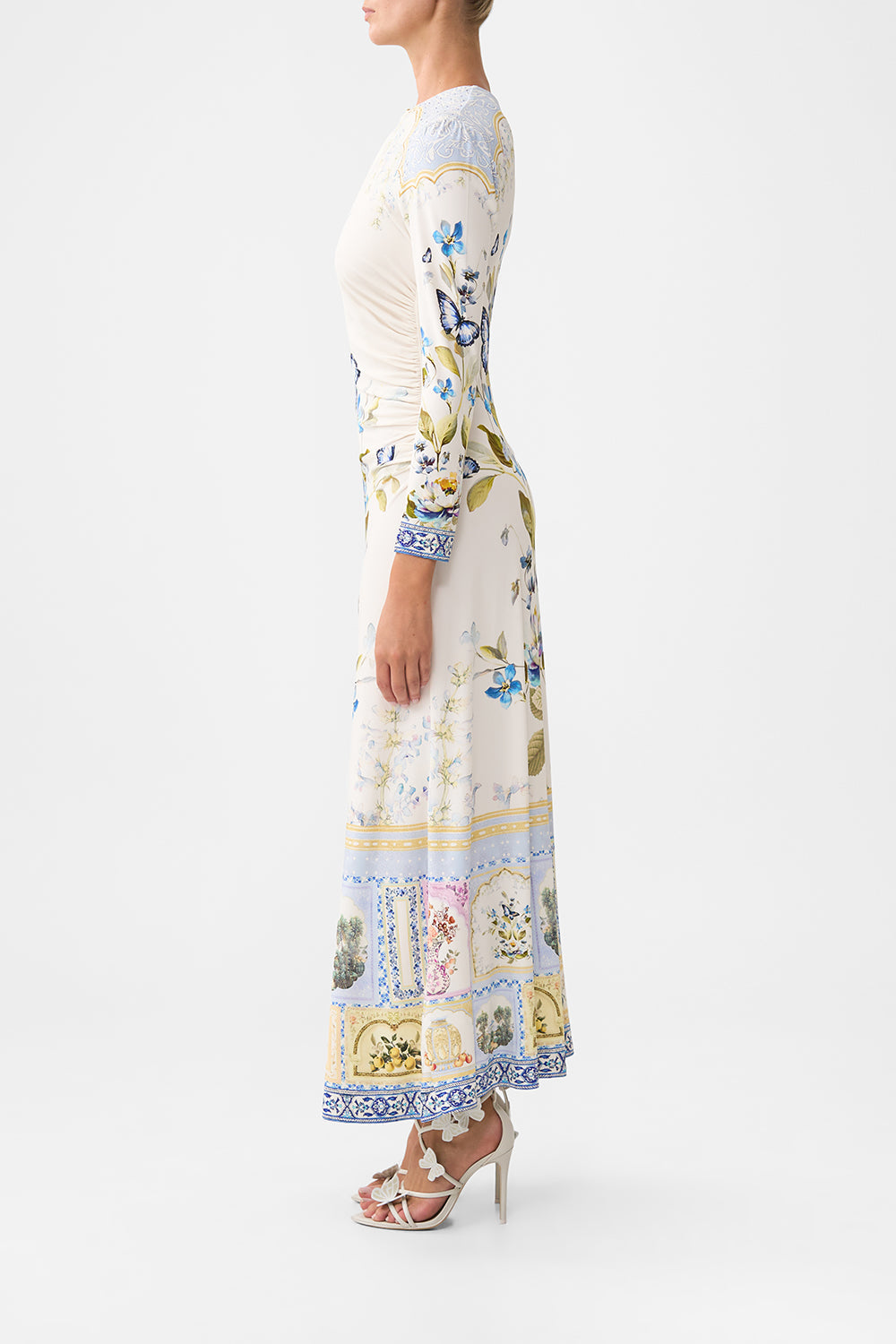 The CAMILLA COLLARED BUTTON THROUGH DRESS MY LUCKY STARS in our  print.