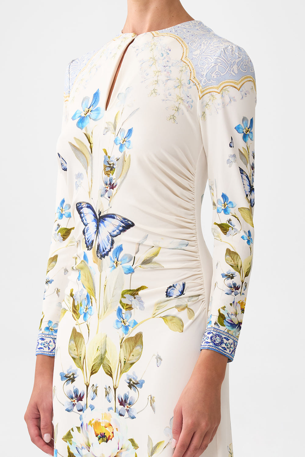 The CAMILLA COLLARED BUTTON THROUGH DRESS MY LUCKY STARS in our  print.