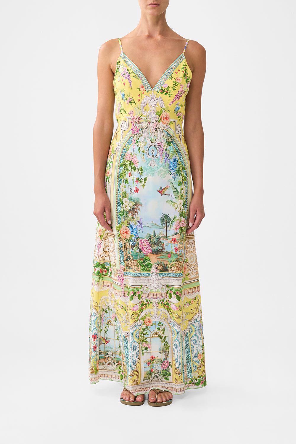 The CAMILLA TIERED SHIRT DRESS WITH SHORT SLEEVE NOTES FROM THE ROAD in our  print.