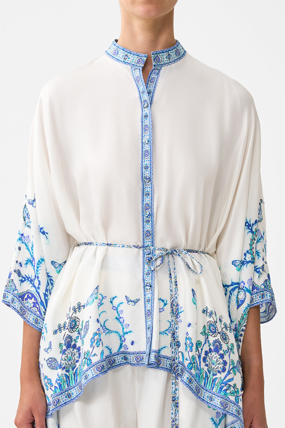 The CAMILLA V-NECK BIAS CAMI ISNIK LULLABY in our  print.