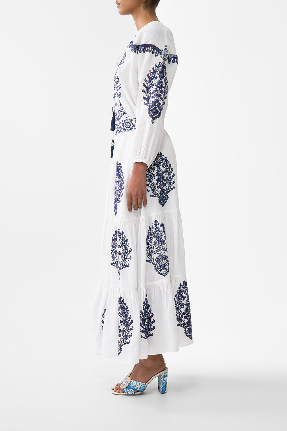 The CAMILLA KIDS TANK MINI DRESS W WOVEN LAYERED SKIRT NOTES FROM THE ROAD in our  print.