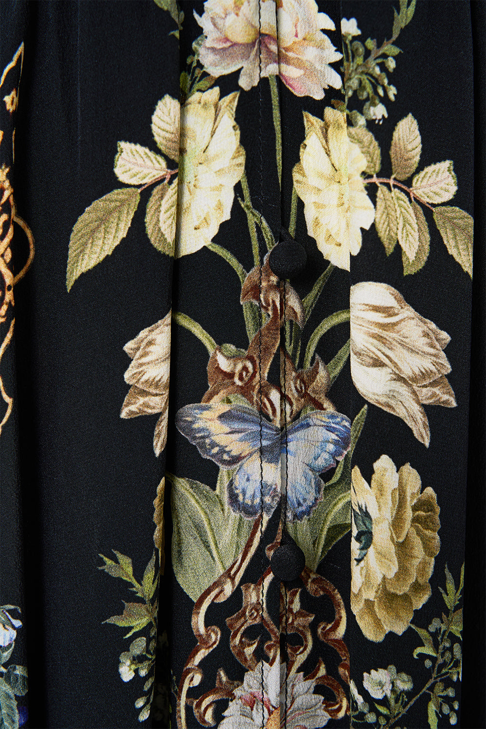 SHAPED WAISTBAND DRESS WITH GATHERED SLEEVES OTTOMAN ELEGANCE