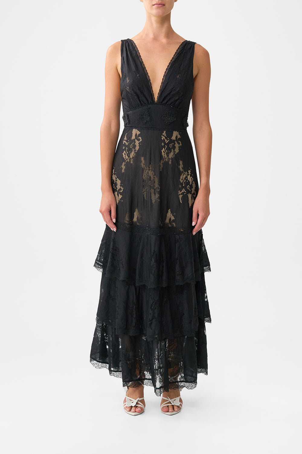 TIERED RUFFLE HEM DRESS OTTOMAN ELEGANCE