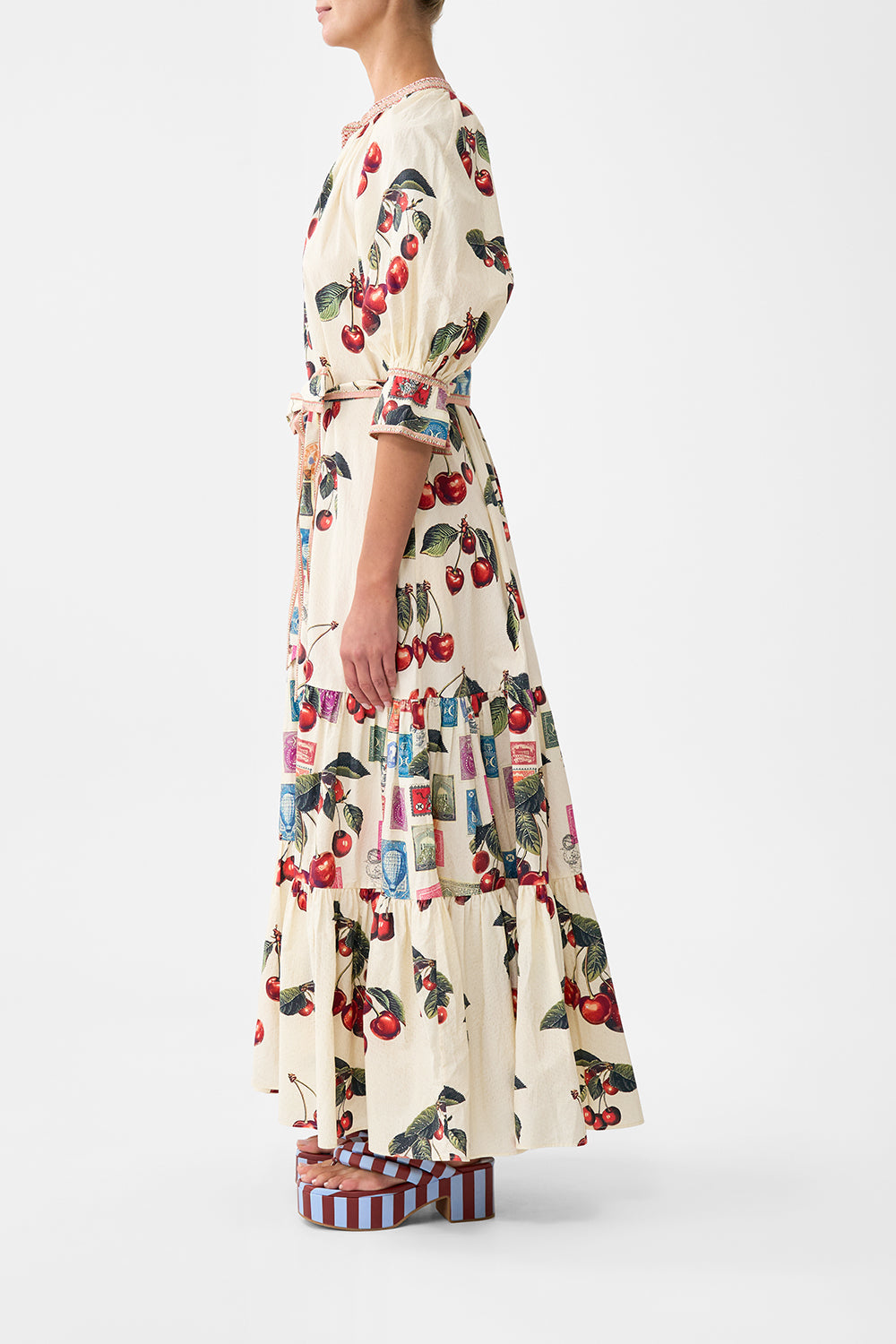 The CAMILLA QUILTED ROLL COLLAR COAT ISTANBUL ANIMALIA in our  print.