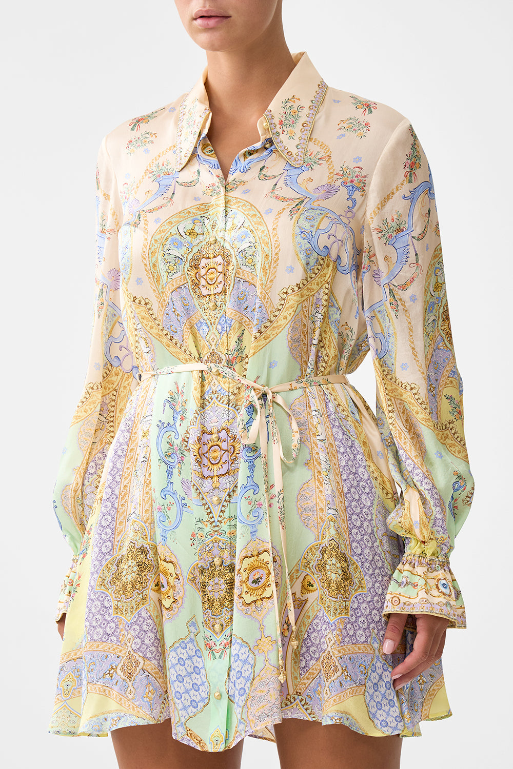The CAMILLA SPLIT SHOULDER SHORT KAFTAN CONCUBINES, SULTANS & COURTIERS in our  print.