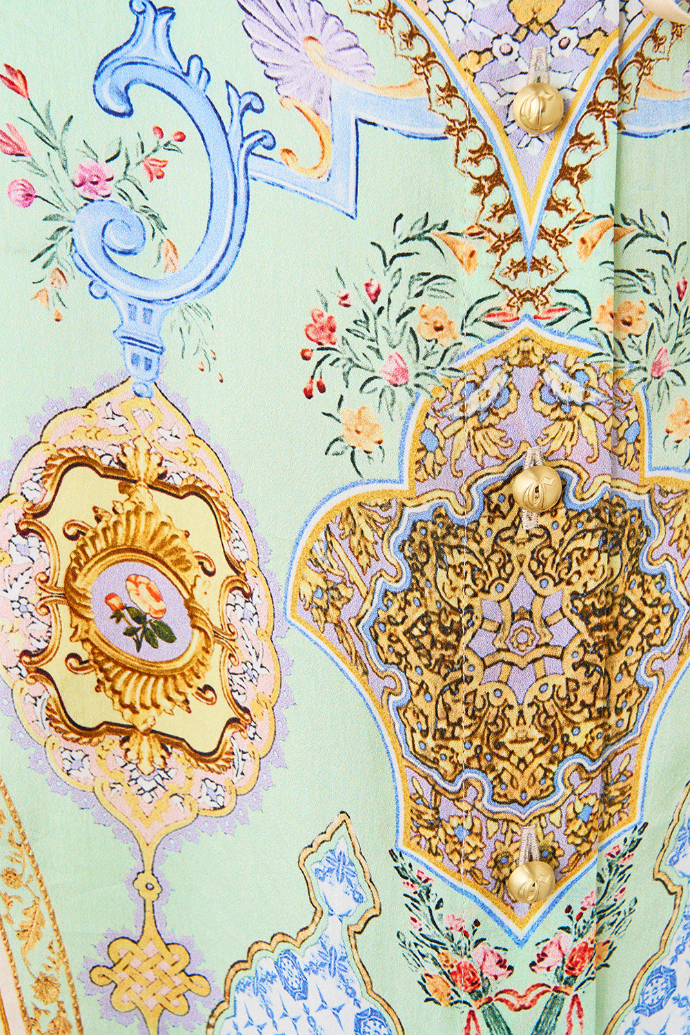 The CAMILLA SPLIT SHOULDER SHORT KAFTAN CONCUBINES, SULTANS & COURTIERS in our  print.