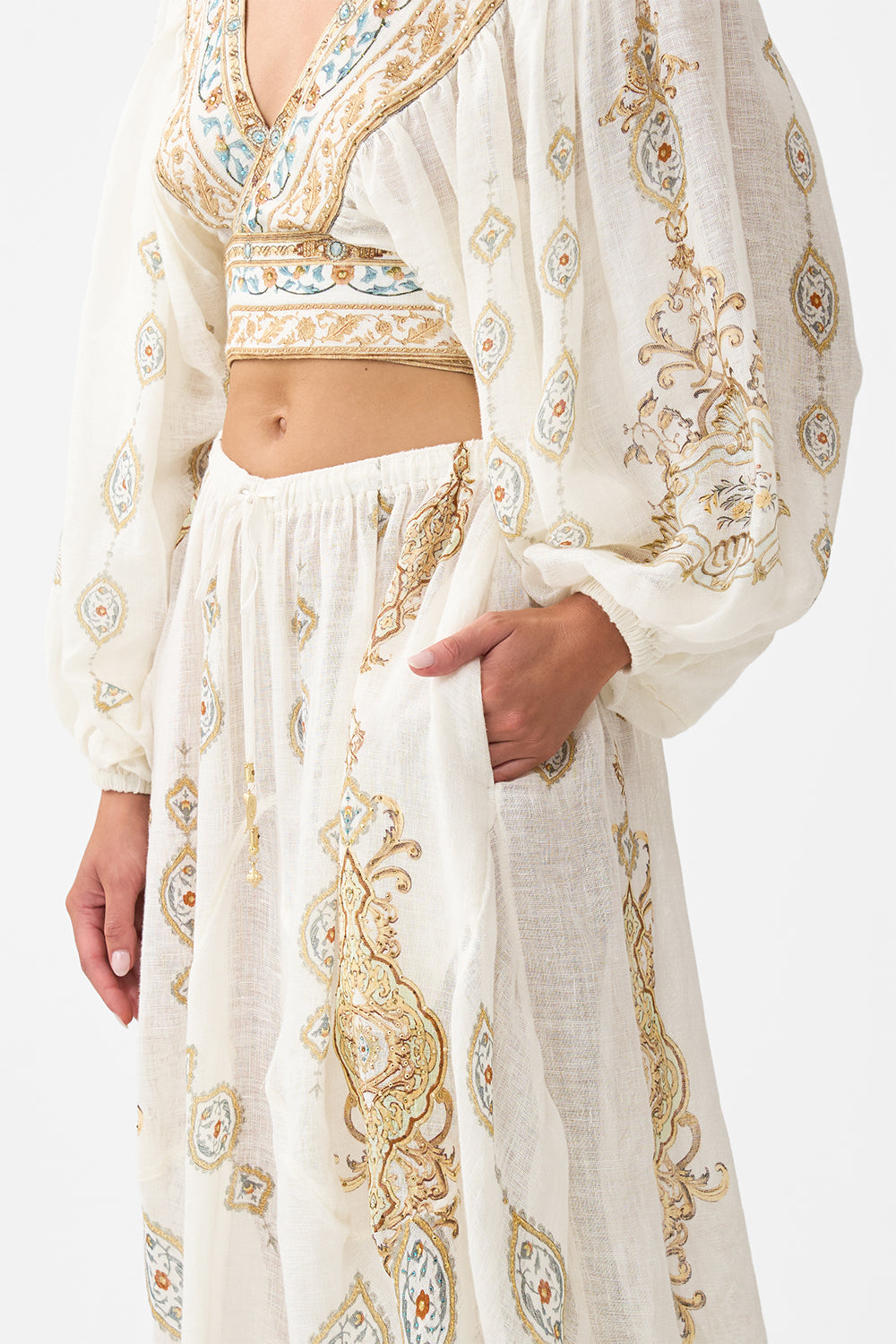 PANELLED HAREM PANT WITH TIE WAIST OTTOMAN DYNASTY