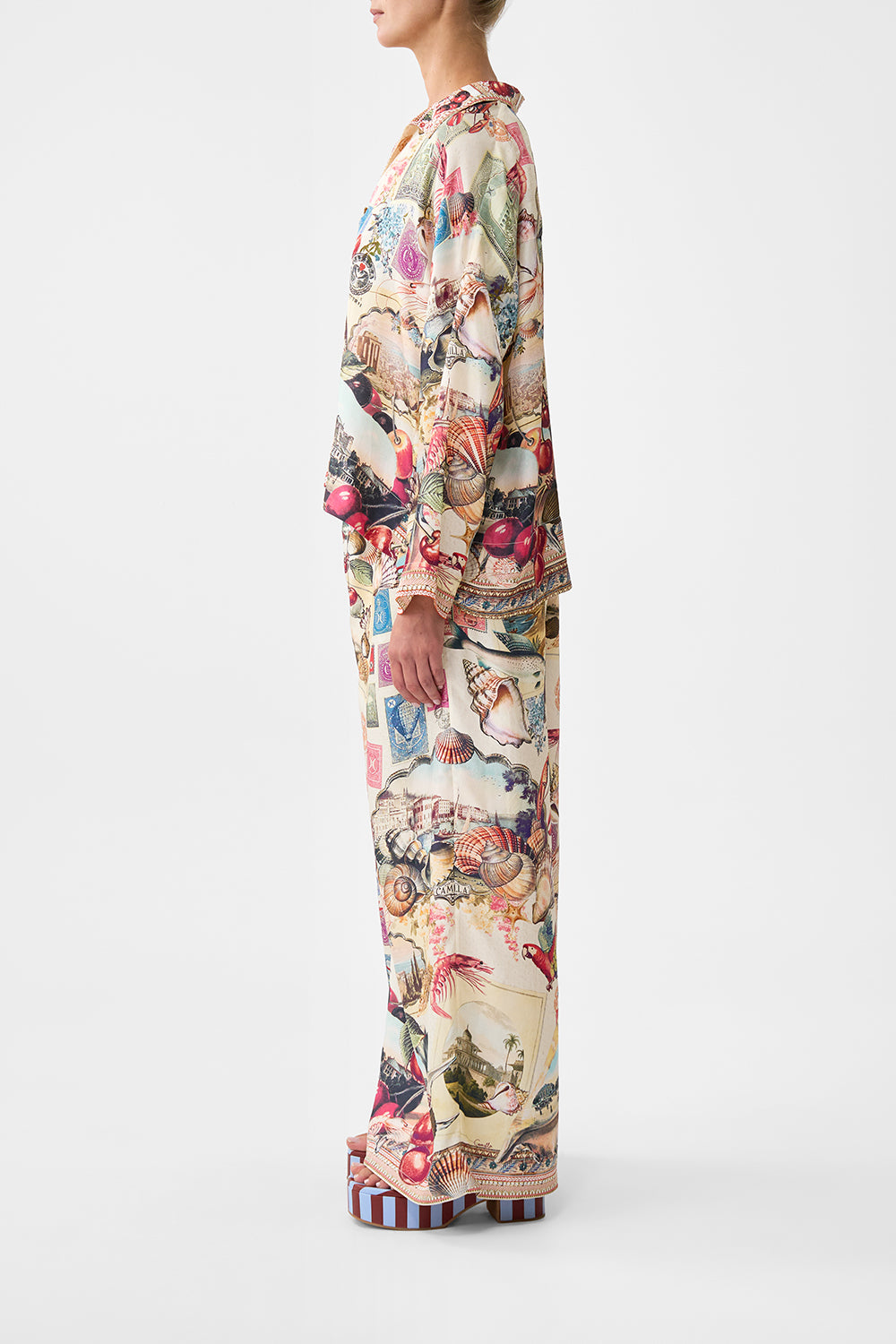 CROPPED RELAXED SHIRT NOTES FROM THE ROAD