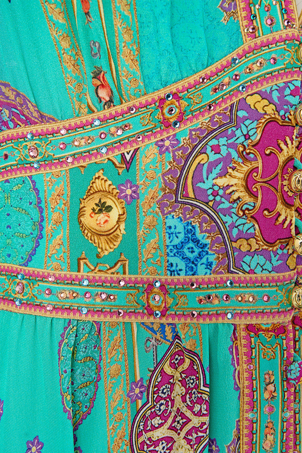 KIMONO SLEEVE DRESS WITH SHIRRING DETAIL THE CONCUBINES CORRIDOR