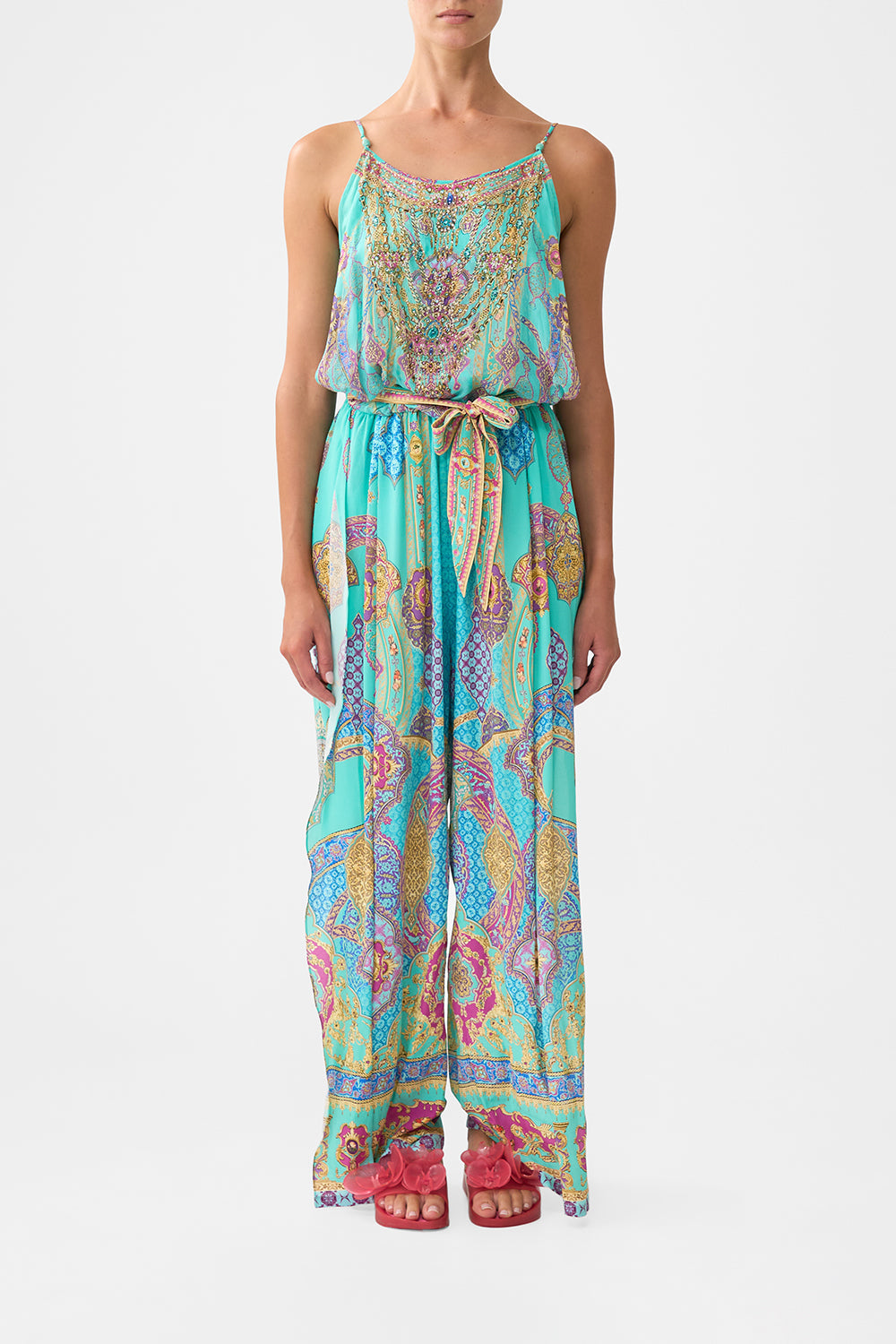 The CAMILLA DRAPED HIGH-LOW LAYER THE IMPERIAL GATE in our  print.