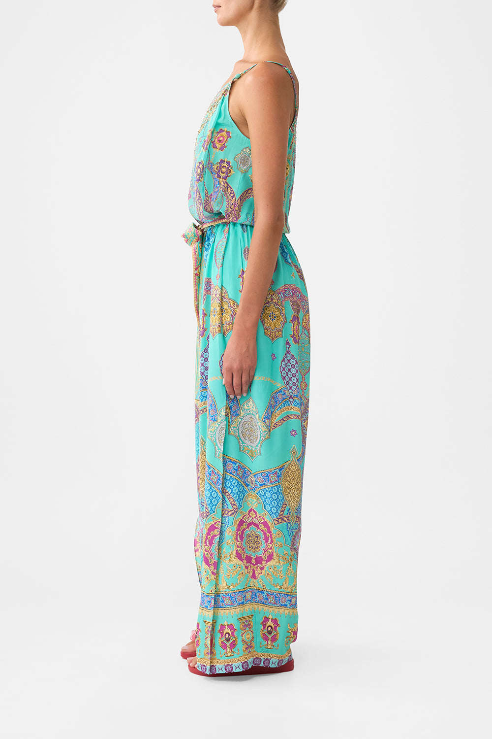 The CAMILLA DRAPED HIGH-LOW LAYER THE IMPERIAL GATE in our  print.