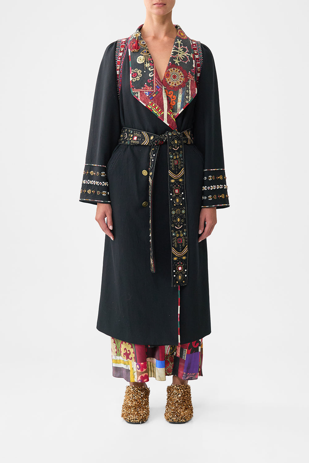 The CAMILLA COLLARED BUTTON THROUGH DRESS MINIATURE MOMENTS in our  print.