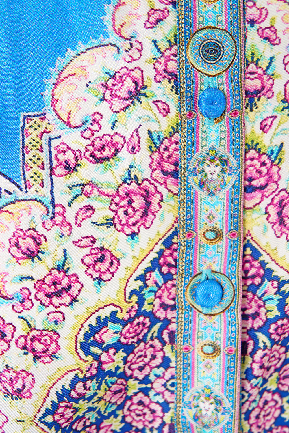 BUTTON THROUGH SCARF BLOUSE FOOTSTEPS IN FOLKLORE