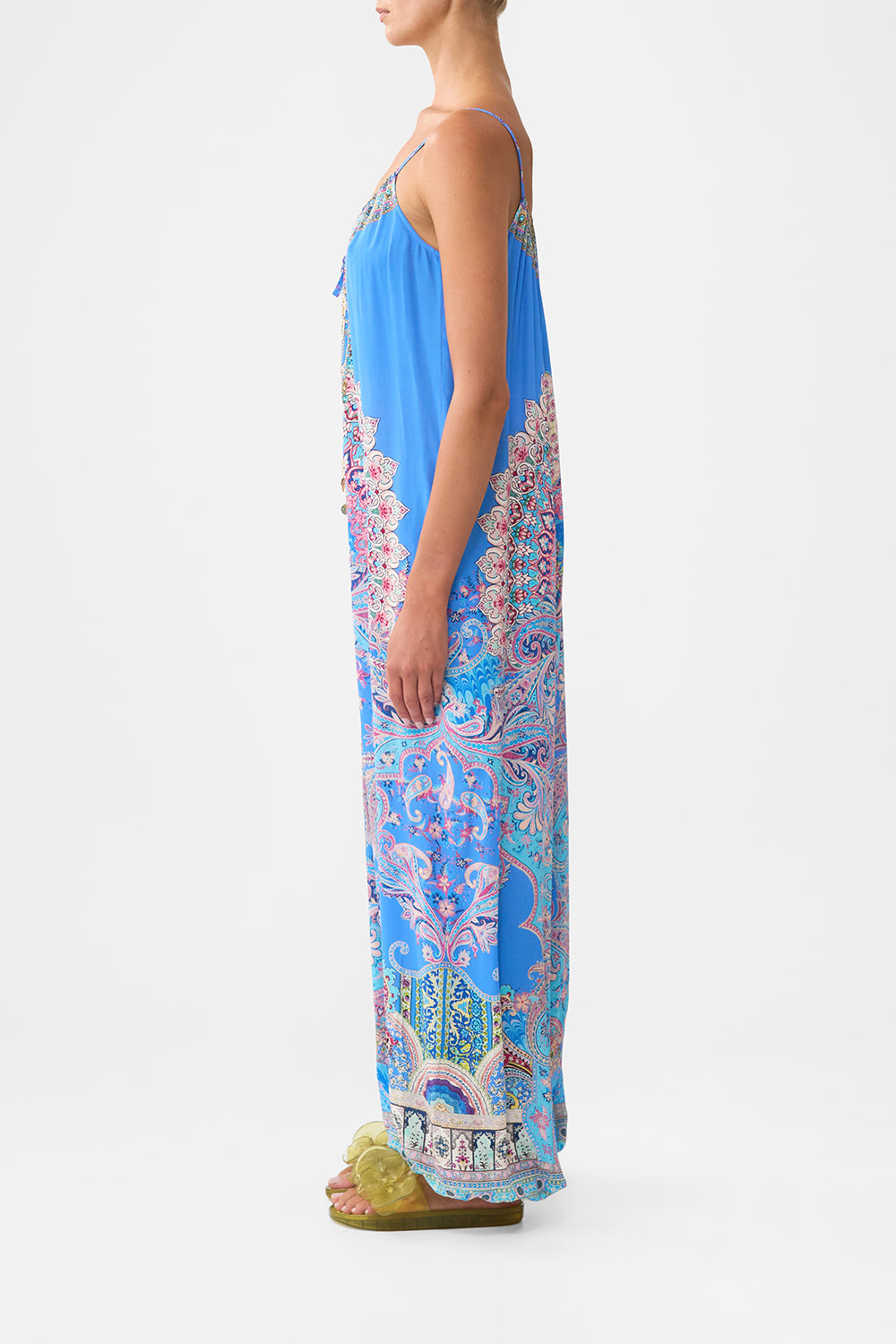 The CAMILLA JERSEY TURTLENECK TILED IN TIME in our  print.