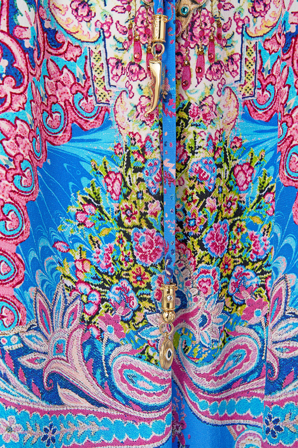 The CAMILLA JERSEY TURTLENECK TILED IN TIME in our  print.